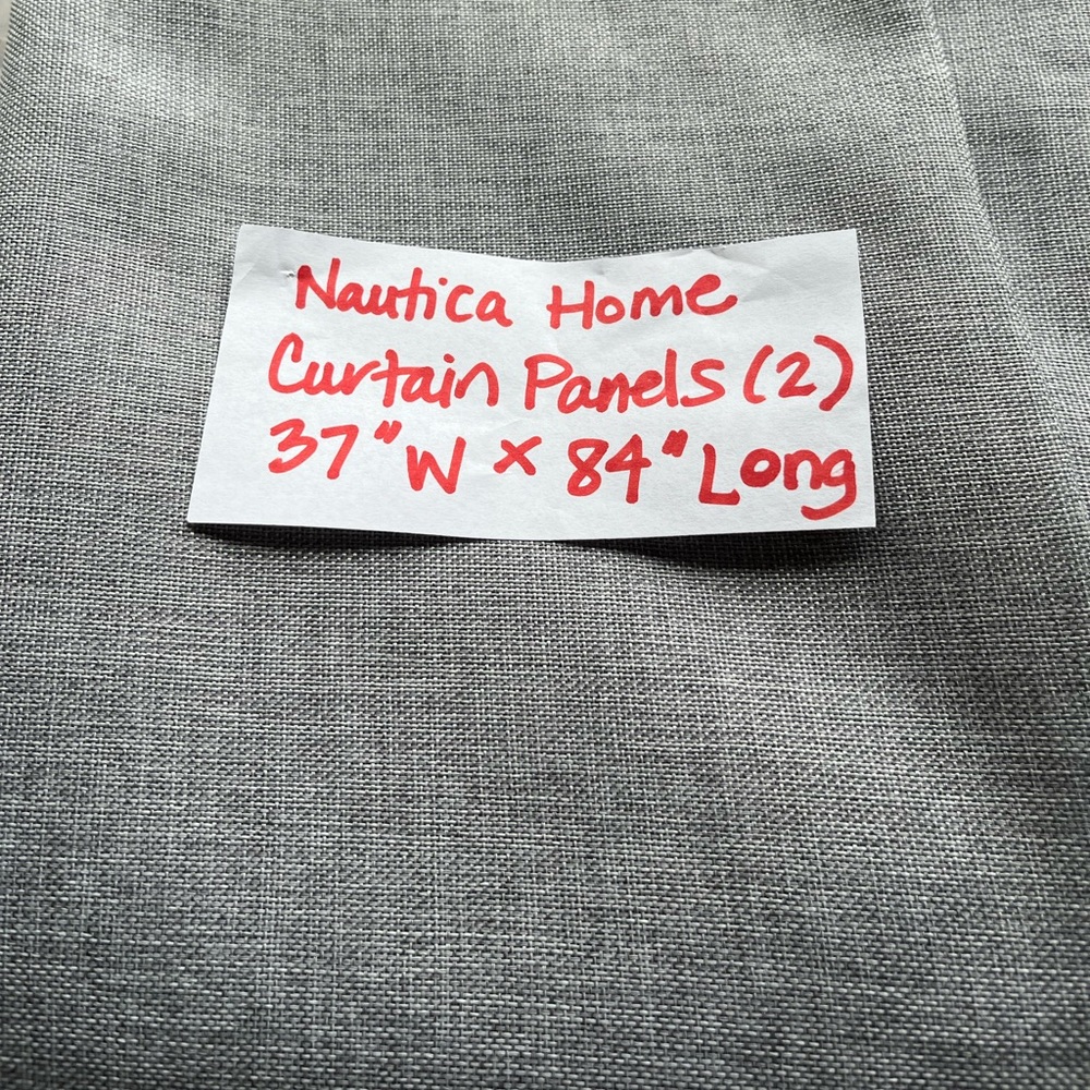 Nautica Home Gray Curtain Panels (2)